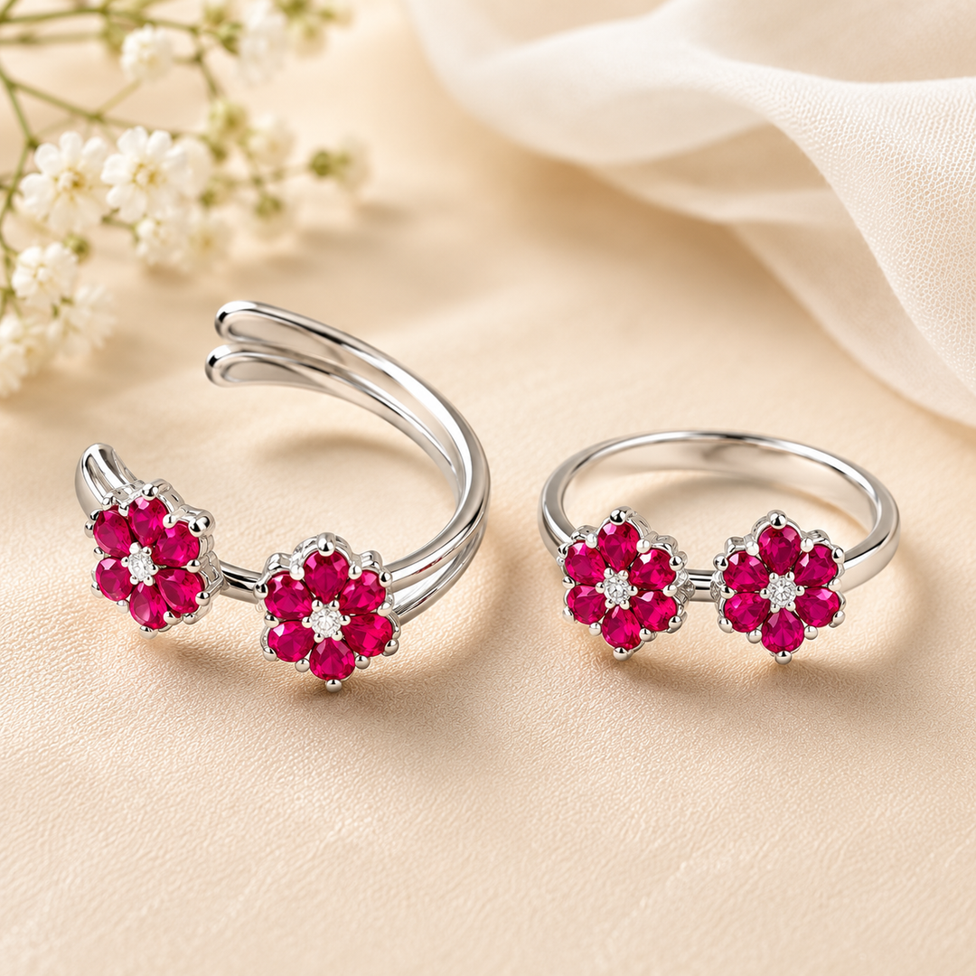 Silver toe rings for women — 92.5 sterling silver toe ring collection Chaneira Jewels Coimbatore
