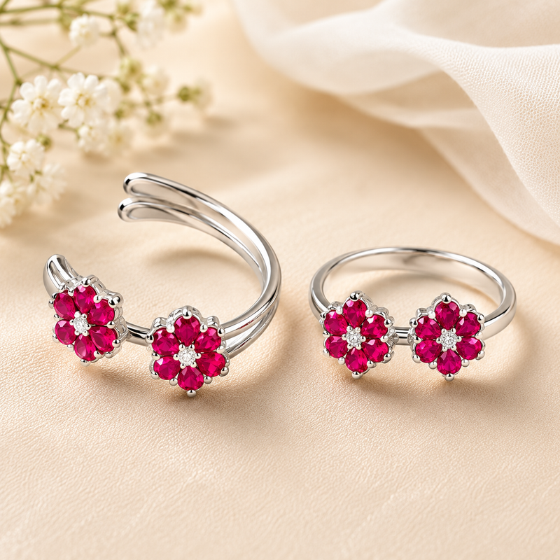 Silver toe rings for women — 92.5 sterling silver toe ring collection Chaneira Jewels Coimbatore