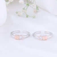 Party Wear Two Tone Toe Ring for Women