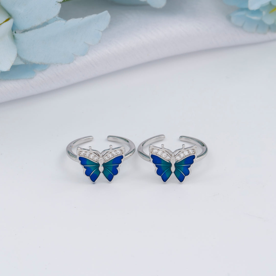 92.5 Enamel Toe Rings for Women/Statement