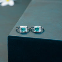 92.5 Silver CZ Stone Silver Toe Ring

