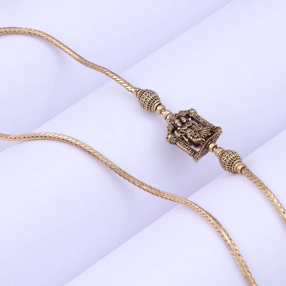 92.5 Silver Gold Plated Mugappu — South Indian Look