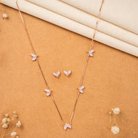 92.5 Silver Rose Gold Enamel Chain