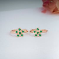 925 Silver CZ Stone Rose Gold Toe Rings | Classic Design