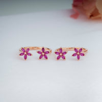 925 Silver CZ Stone Rose Gold Toe Rings | Traditional Design