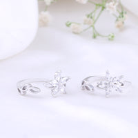 925 Silver CZ Stone Toe Rings | Fine Finish Design
