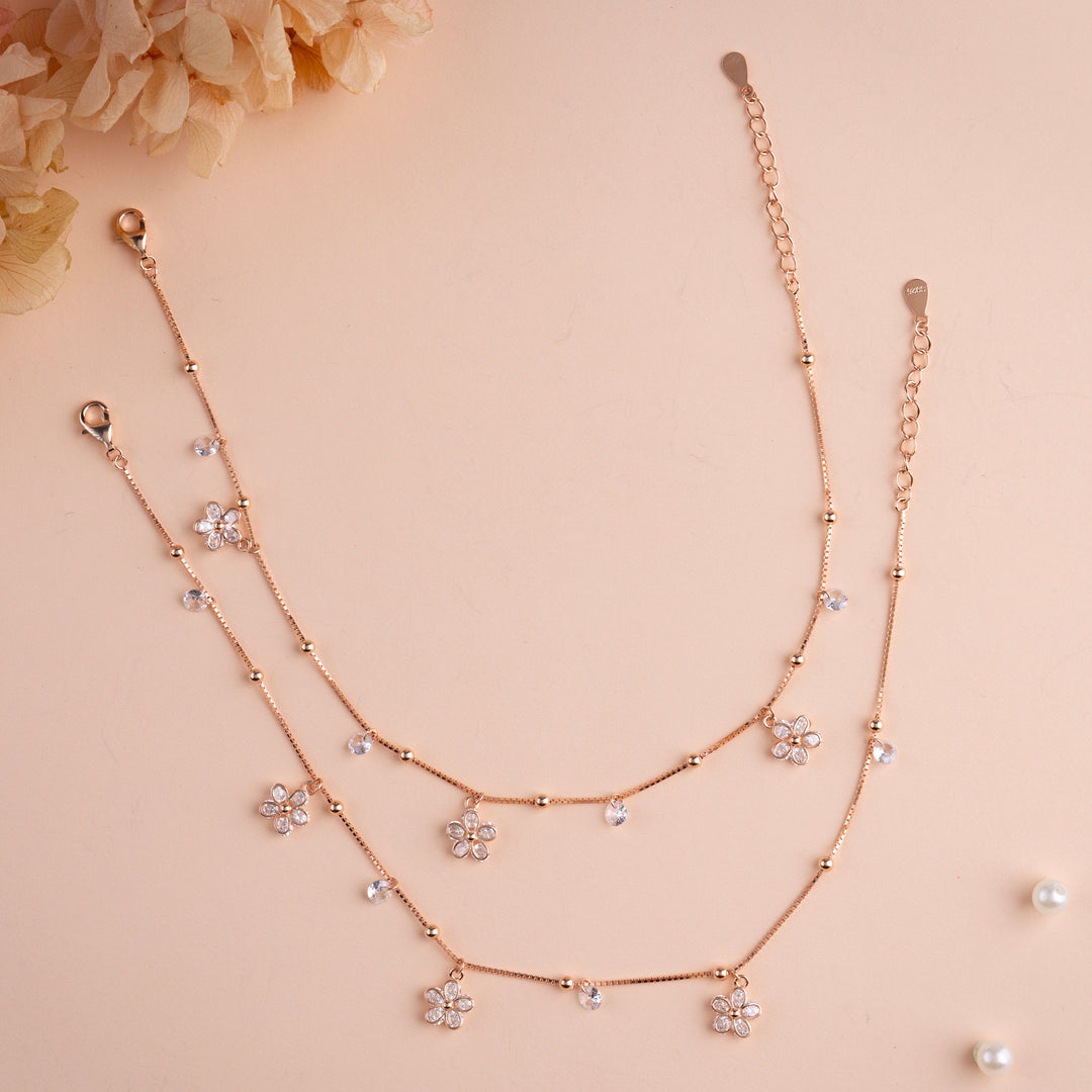 Shop Rose Gold Payal | Traditional Payal Collection