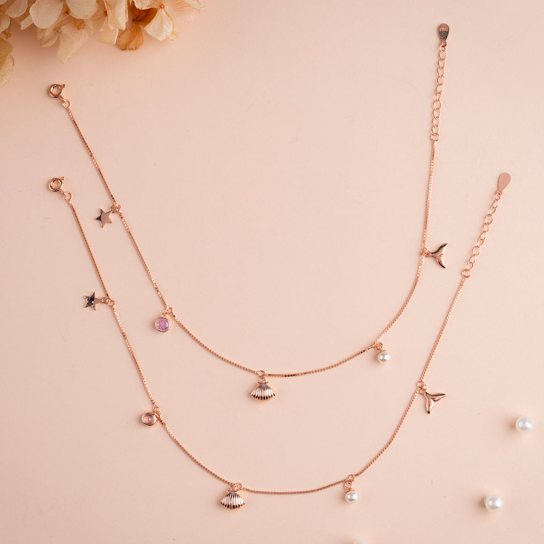 Shop Rose Gold Payal | Latest Payal Designs