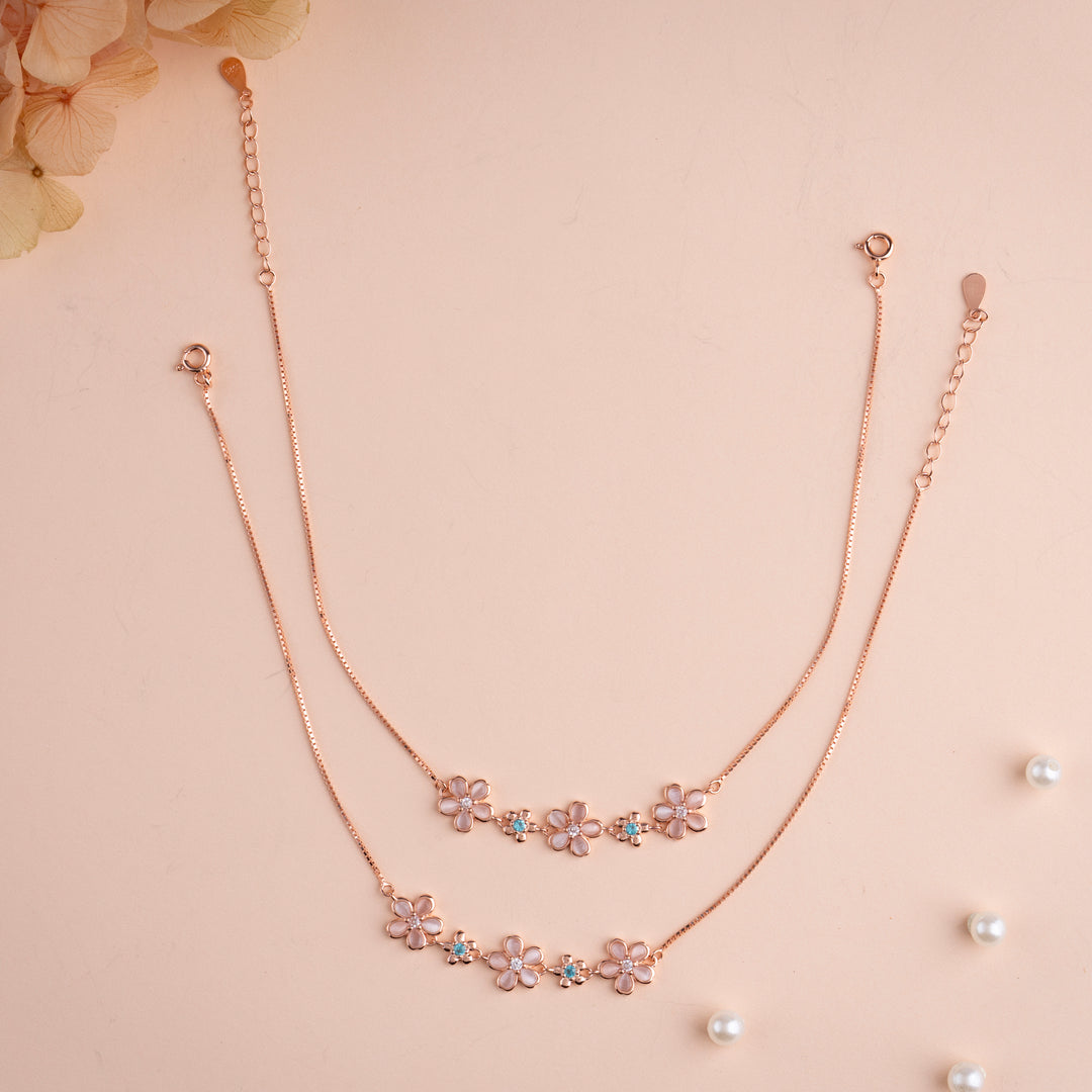 anklet Shop Rose Gold Payal | Buy Online in India