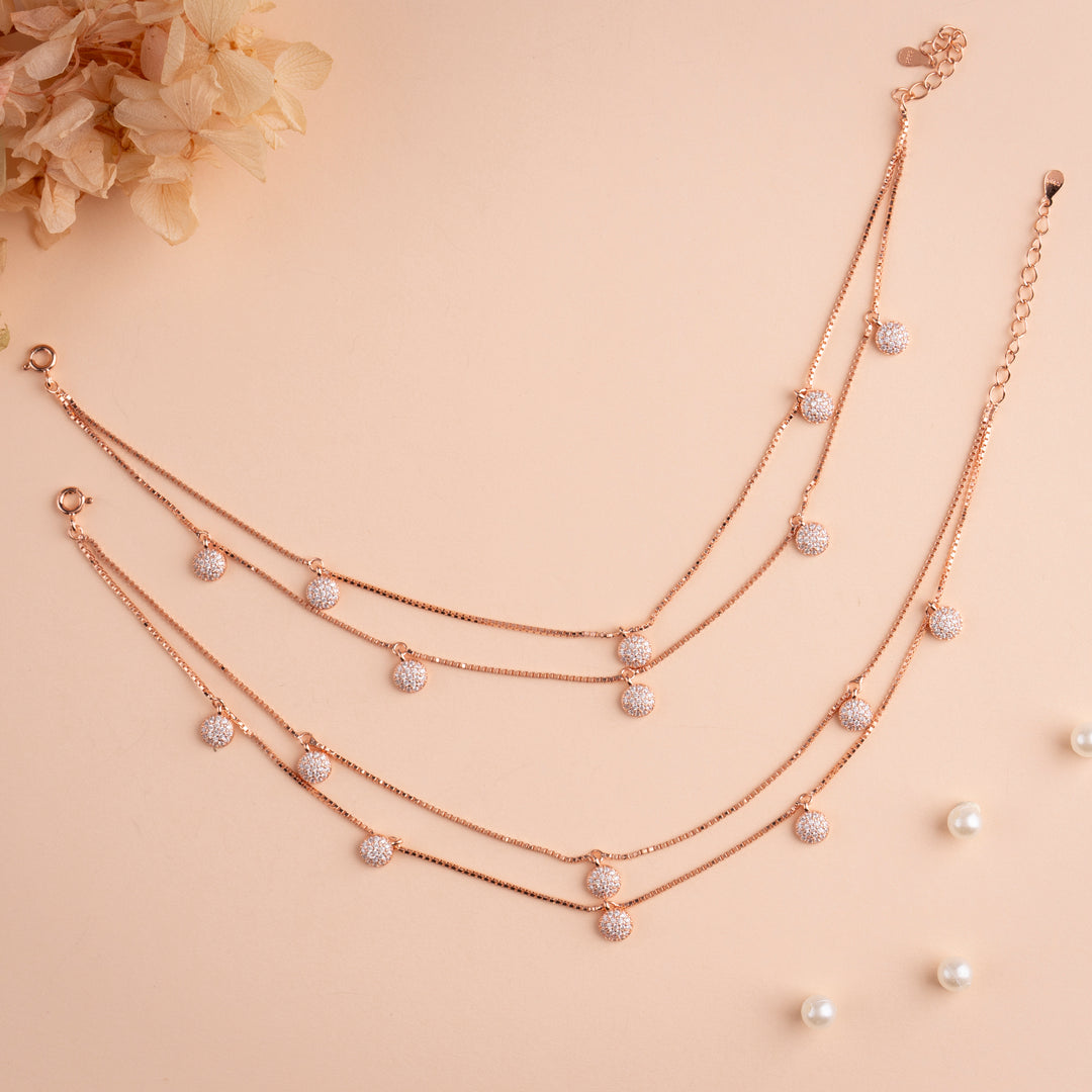 Shop Rose Gold Silver Anklets | 925 Anklets for Women