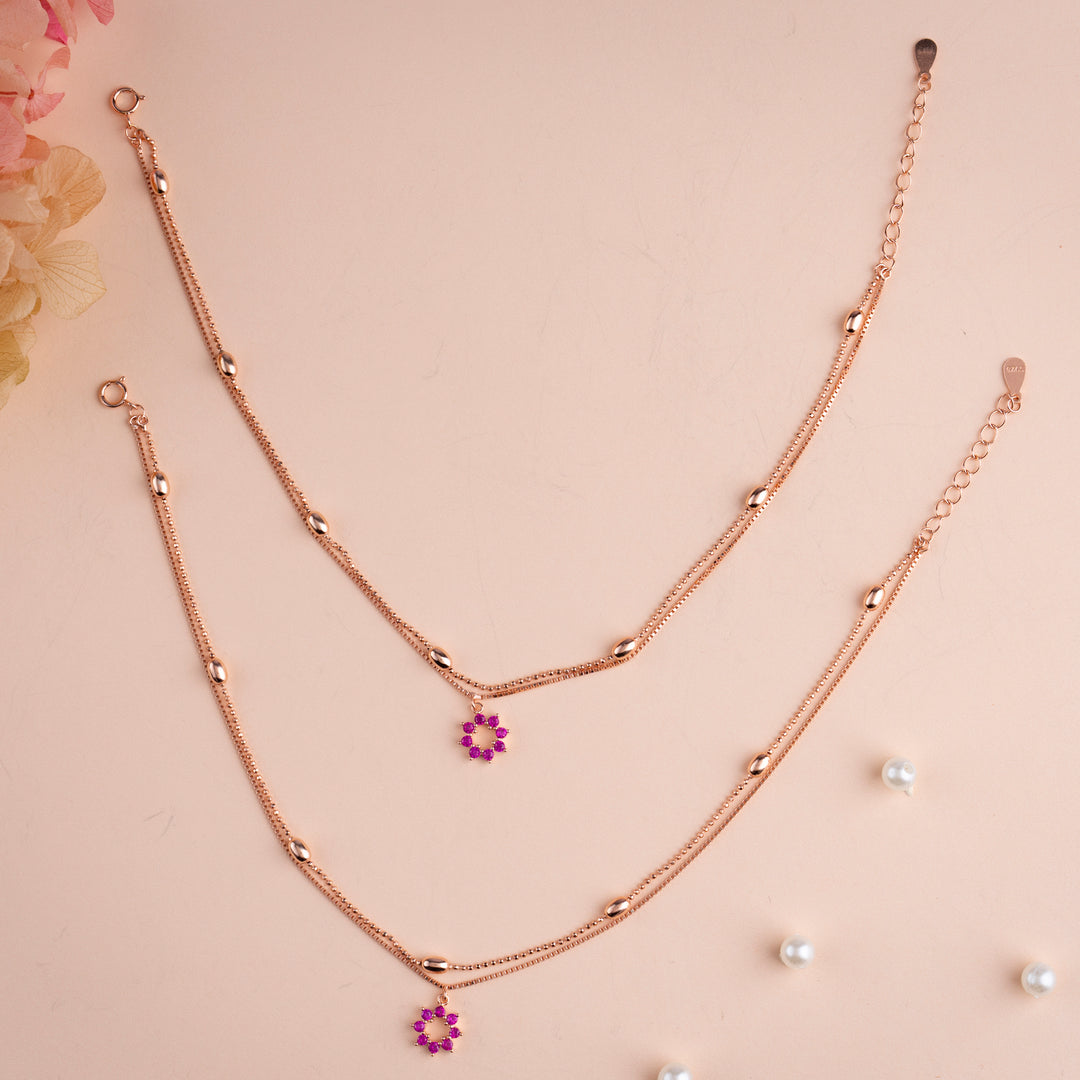 Shop Rose Gold Payal | 925 Anklets for Women