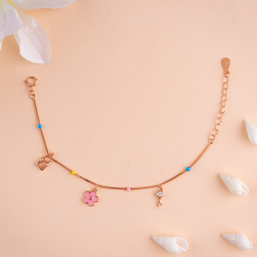 Baby Charms Rose Gold Bracelet | Baby Jewellery| Styles