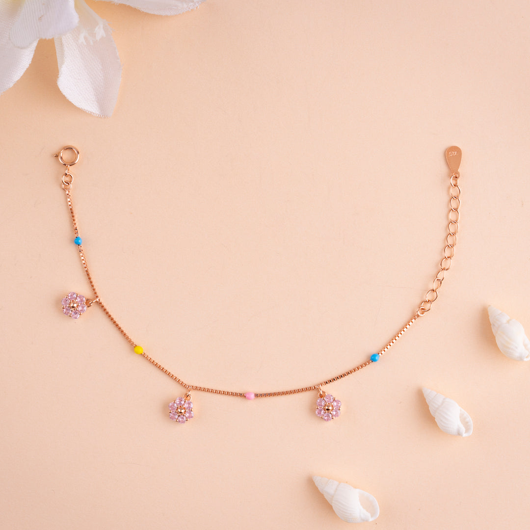 Baby Charms Rose Gold Bracelet Online| Modern