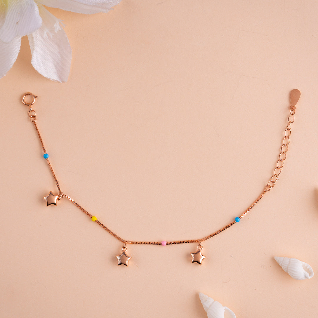 Baby Charms Rose Gold Bracelet for Kids| Daily Wear