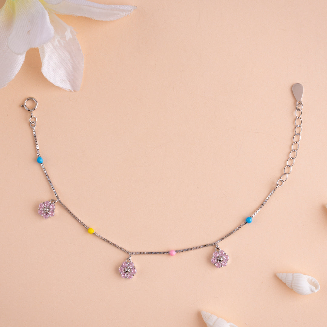 Baby Charms Silver Bracelet for Birthday Gift