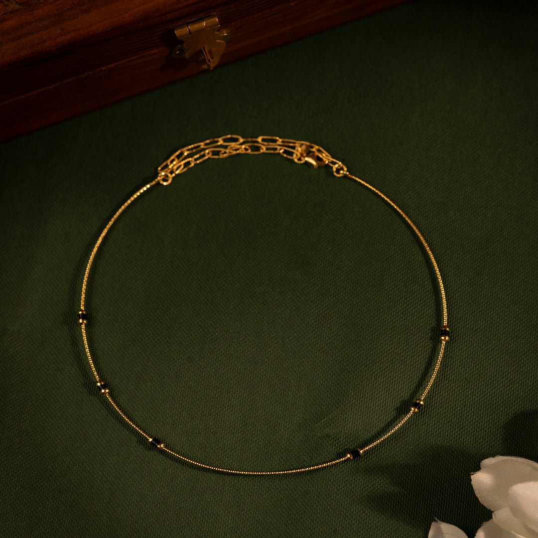 Beads Gold Plated Kanti Necklace for Women
