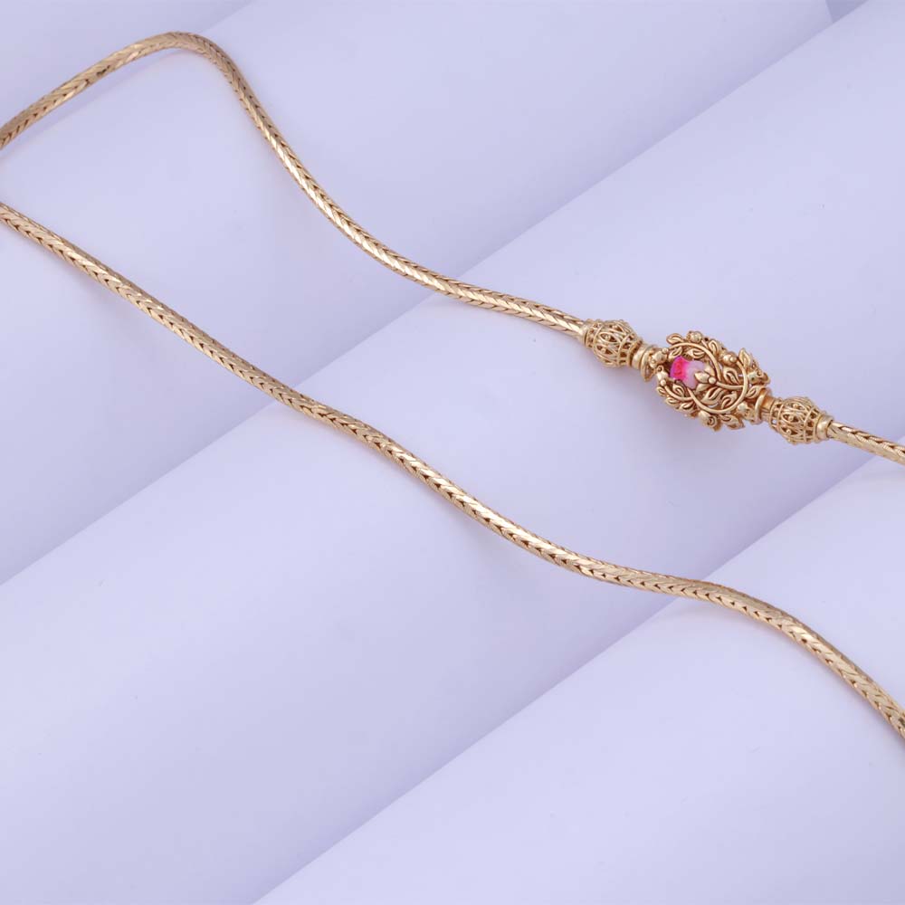 Beautiful Silver Gold Plated Mugappu Chains for Office &amp; Festive Wear