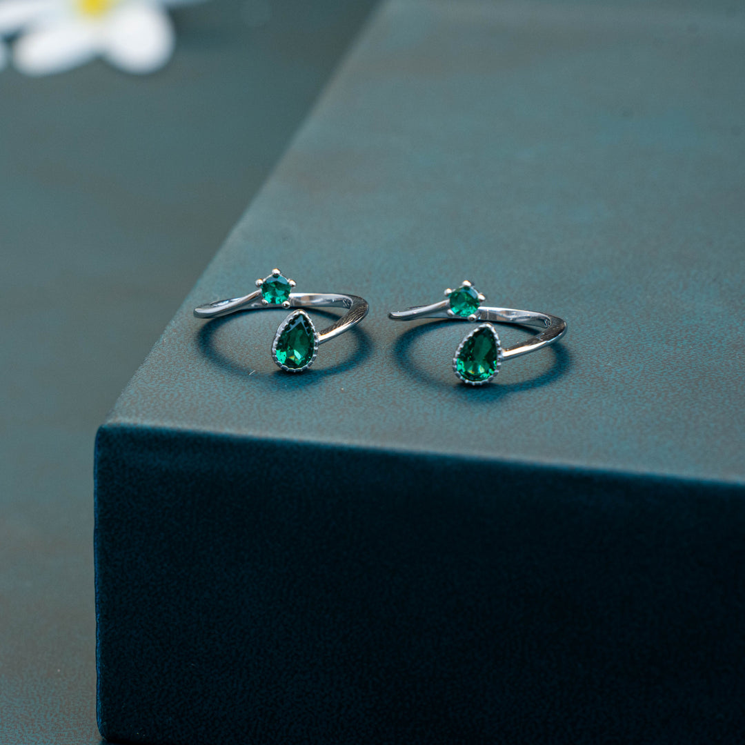 Best CZ Stone Silver Toe Ring for Women

