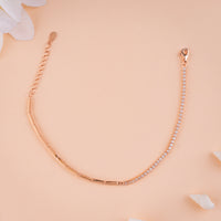 Rose Gold CZ Bracelet for Gifting | Party Wear