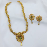 Bridal Gold Plated Paper Casting CZ Stone Necklace
