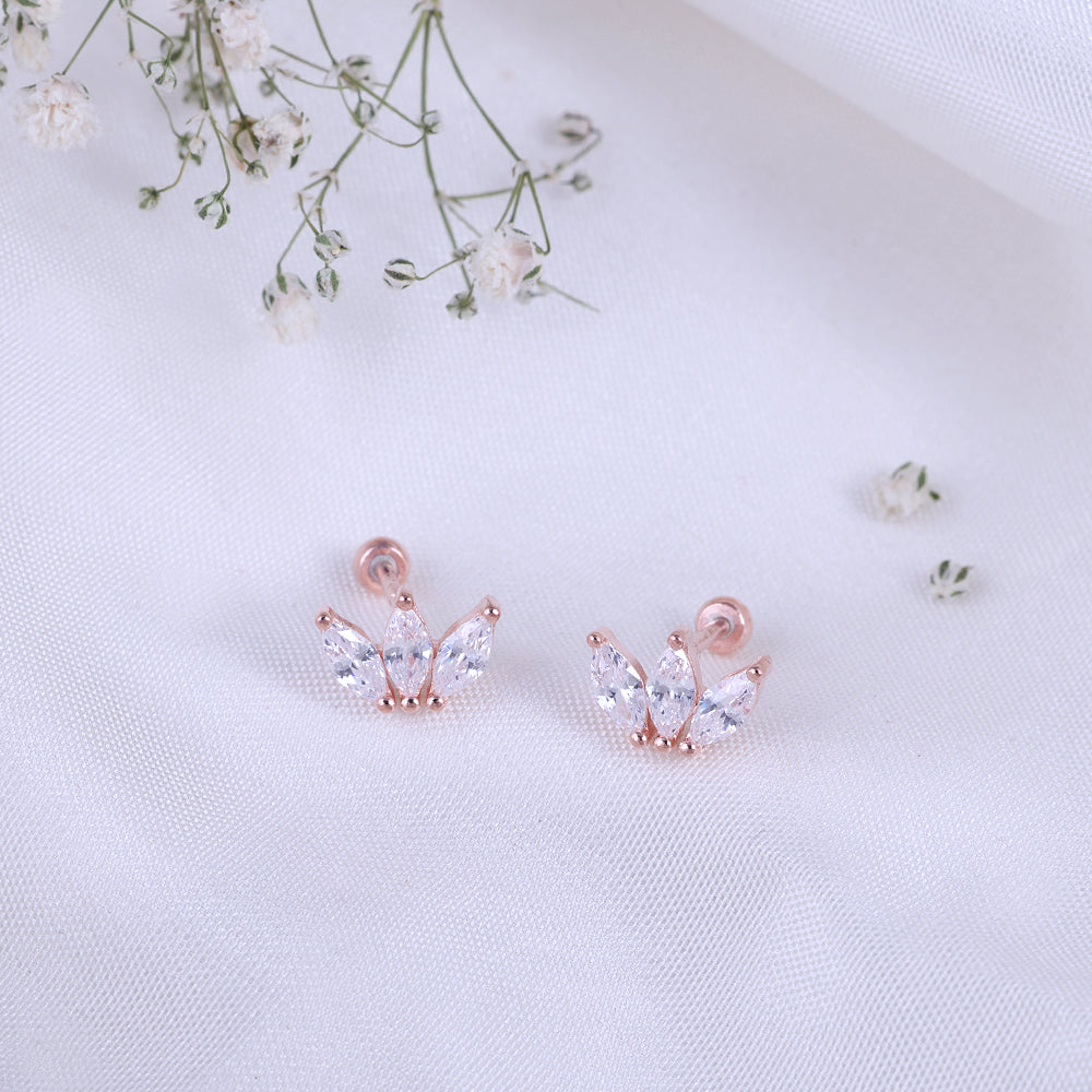 Bridal Rose Gold Second Stud Daily & Festive Wear