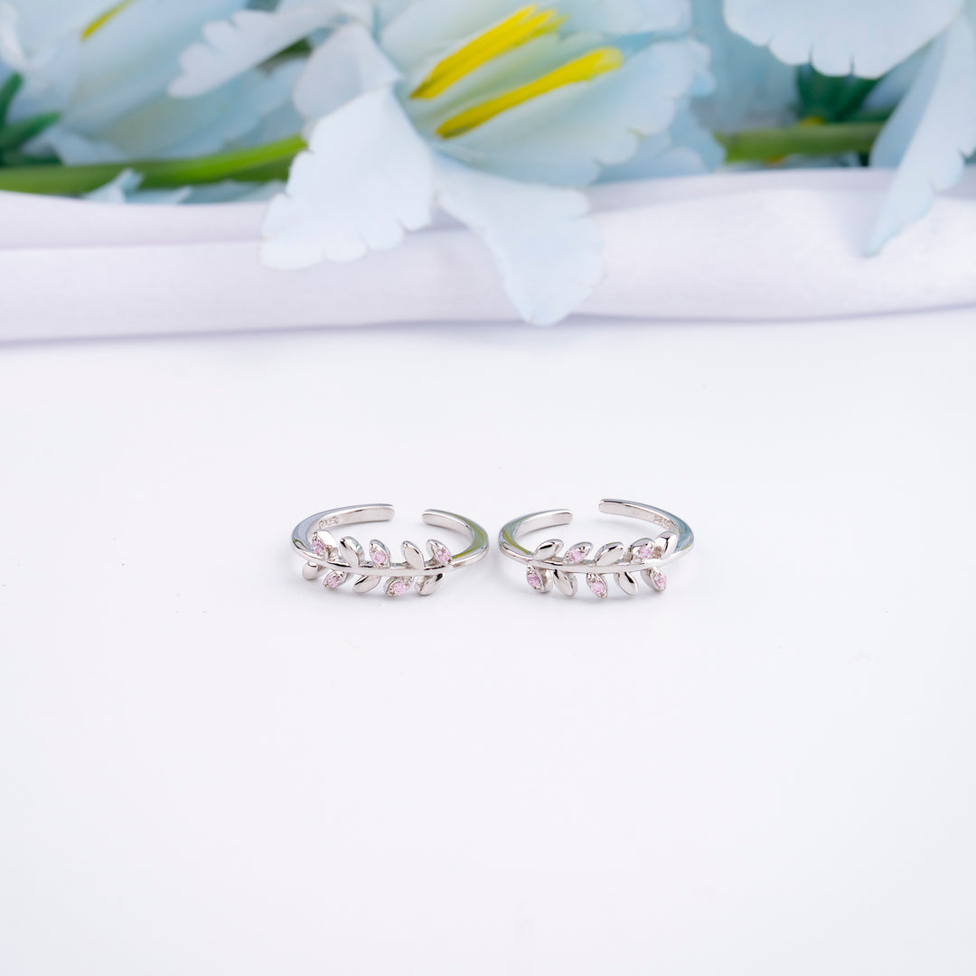 Bridal Silver CZ Toe Ring