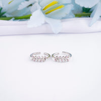 Bridal Silver CZ Toe Ring