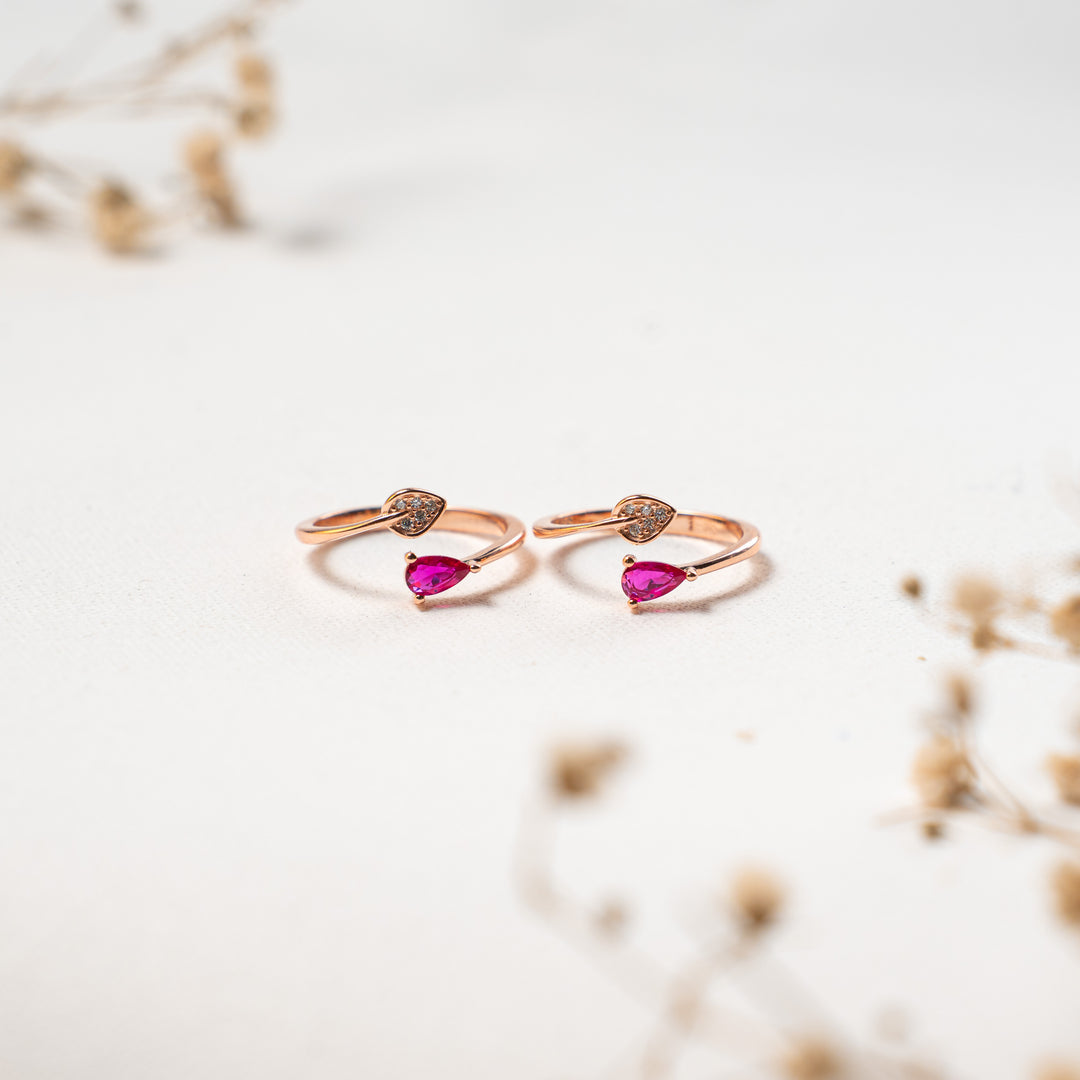 Buy CZ Rose Gold Toe Ring Online

