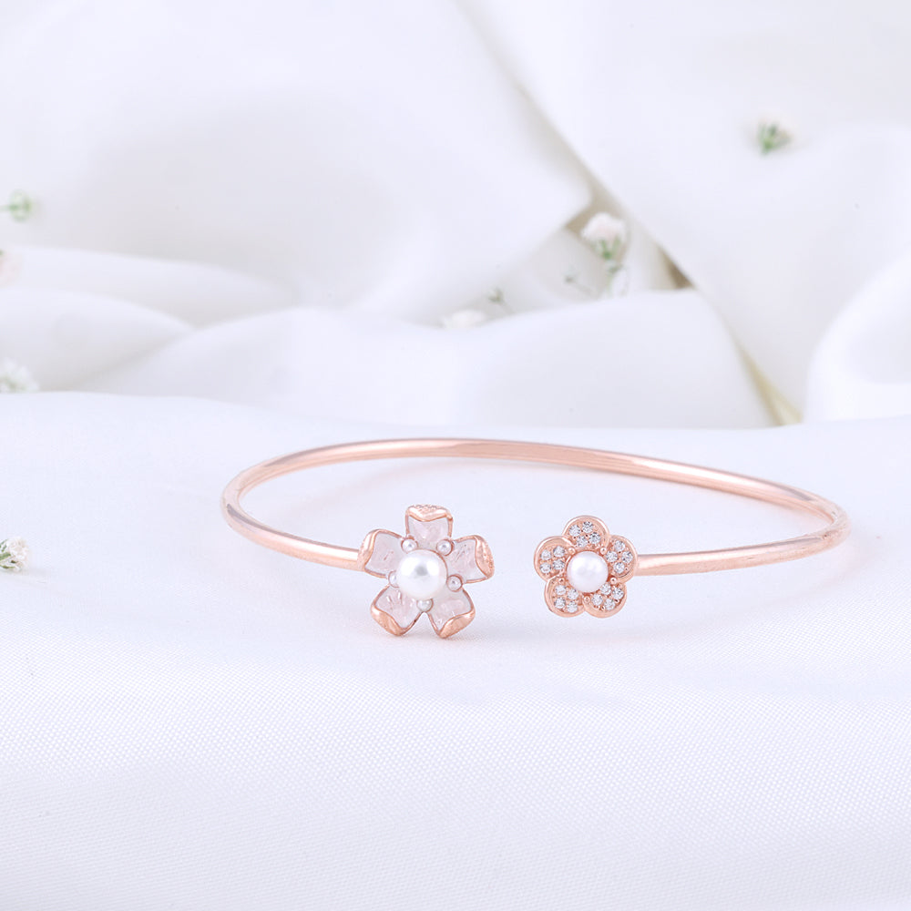 Buy Cz Rose Gold Kada | Chaneira Jewels