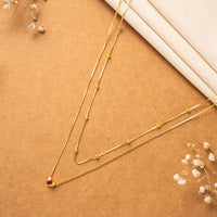 Buy Gold Finish CZ Chain for Women| Temple Wear