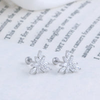 Buy Office Wear Silver Second Stud Earrings