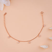 Buy Rose Gold CZ Bracelet Online| Party Wear
