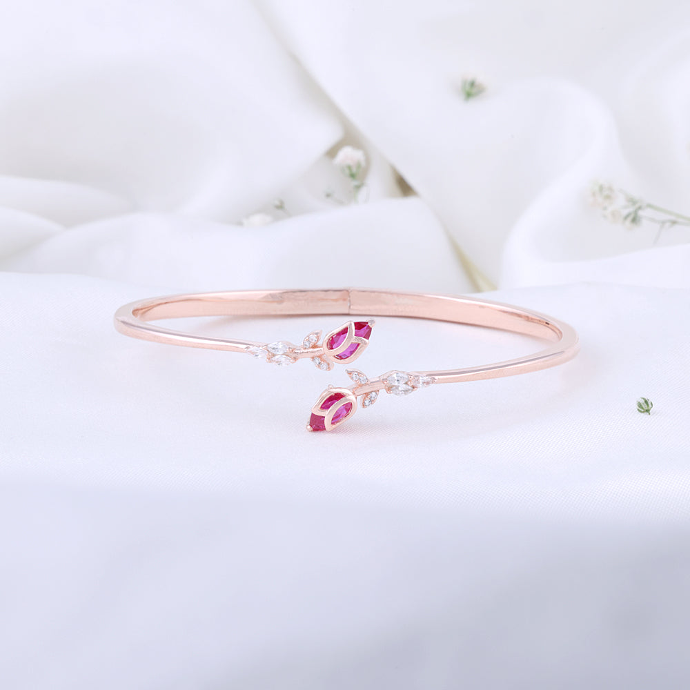 Buy Rose Gold Cz Kada | Chaneira Jewels|Daily Wear