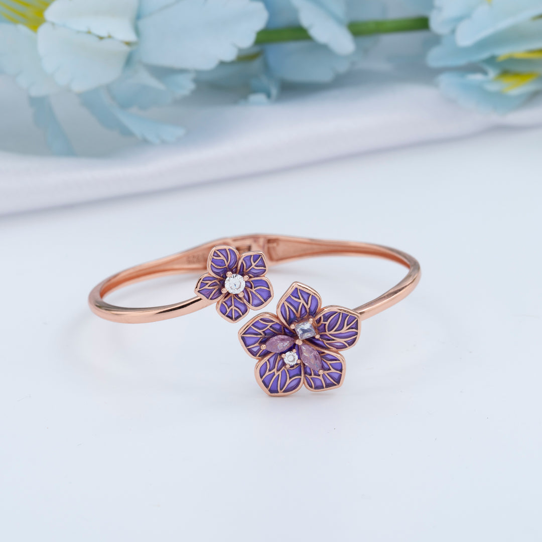 Buy Rose Gold Enamel Kada | Party Wear