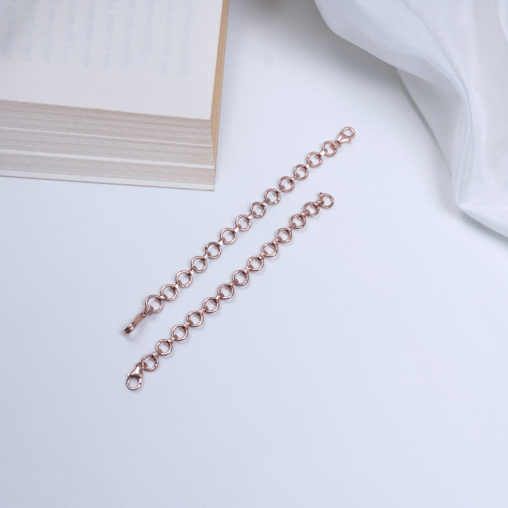 Buy Silver Rose Gold Plated Back Chain Online | Chaneira Jewels