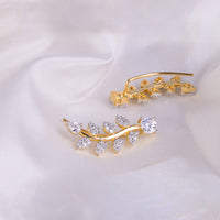 CZ Gold Plated Cuff Earrings Online for Women