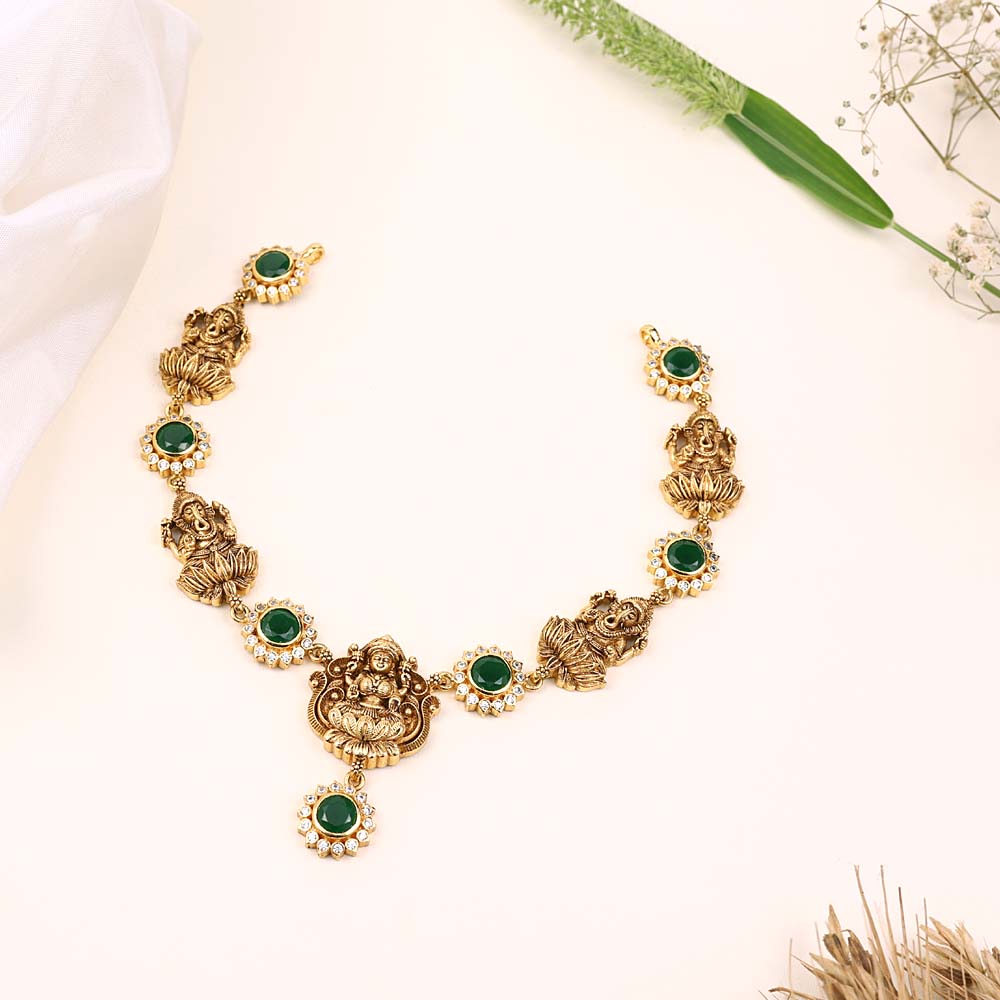 CZ Nagas Necklace Designs| Temple