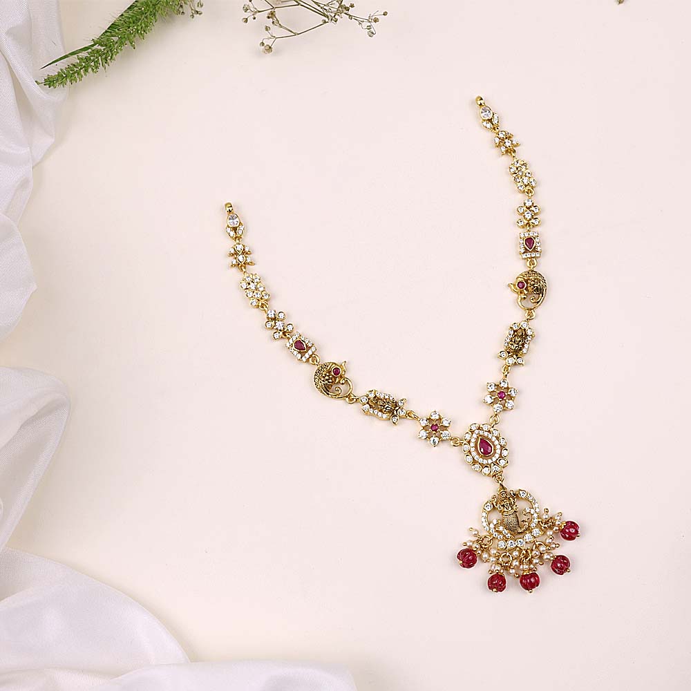 CZ Nagas Necklace Jewellery| Temple Wear