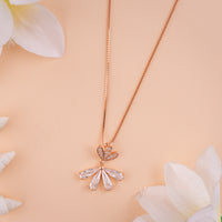 CZ Rose Gold Chain Pendant at Chaneira Jewels| Daily Wear