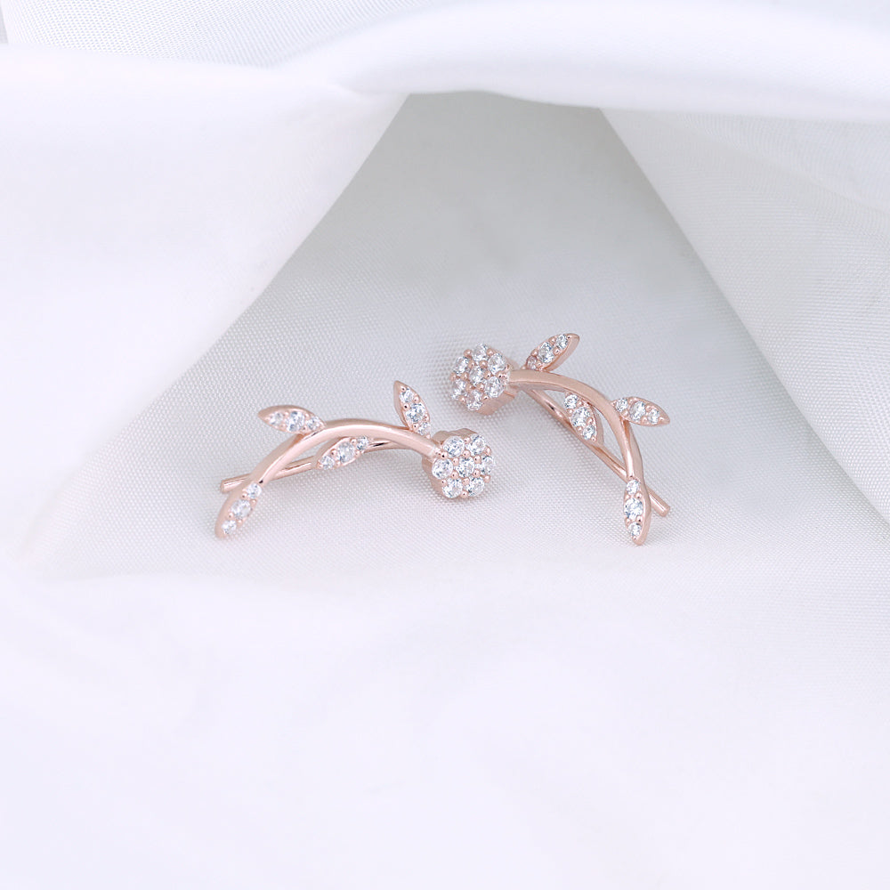 CZ Rose Gold Cuff Earrings Online