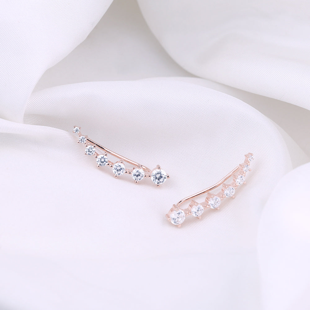 CZ Rose Gold Ear Cuff Earrings Online