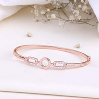 CZ Rose Gold Kada Bracelet | Chaneira Jewels|Party Wear
