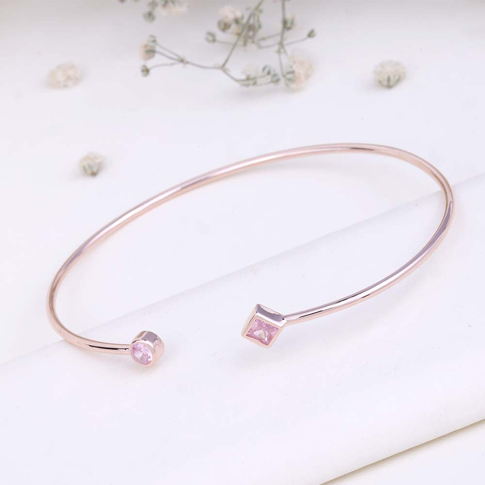 CZ Rose Gold Kada Bracelet | Daily Wear Women Jewellery
