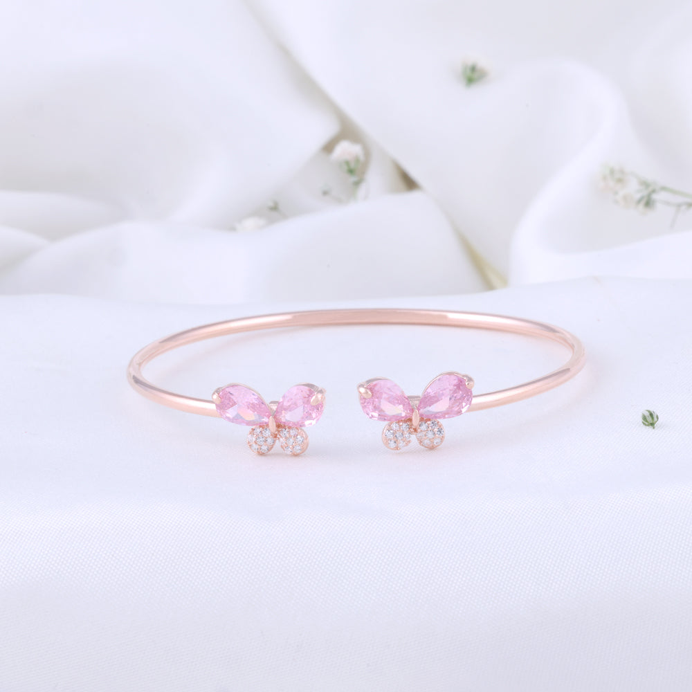 CZ Rose Gold Kada Bracelet | Festive Kada Collection