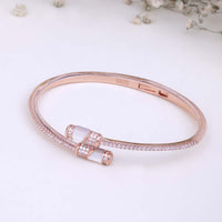 CZ Rose Gold Kada Bracelet Online | Premium Kada| Contemporary
