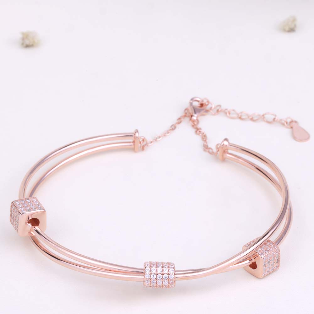 CZ Rose Gold Kada Design | Bridal, Daily and Function Wear