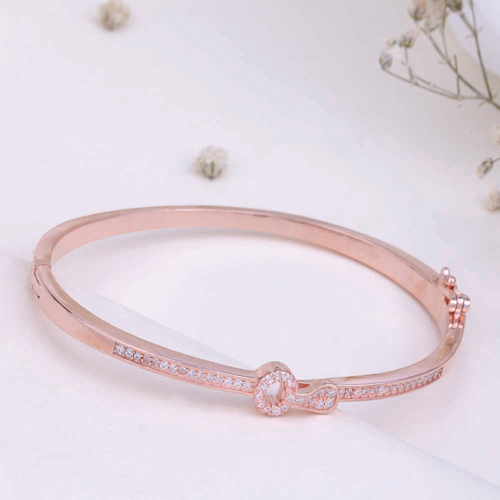 CZ Rose Gold Kada Design | Festive Kada Collection