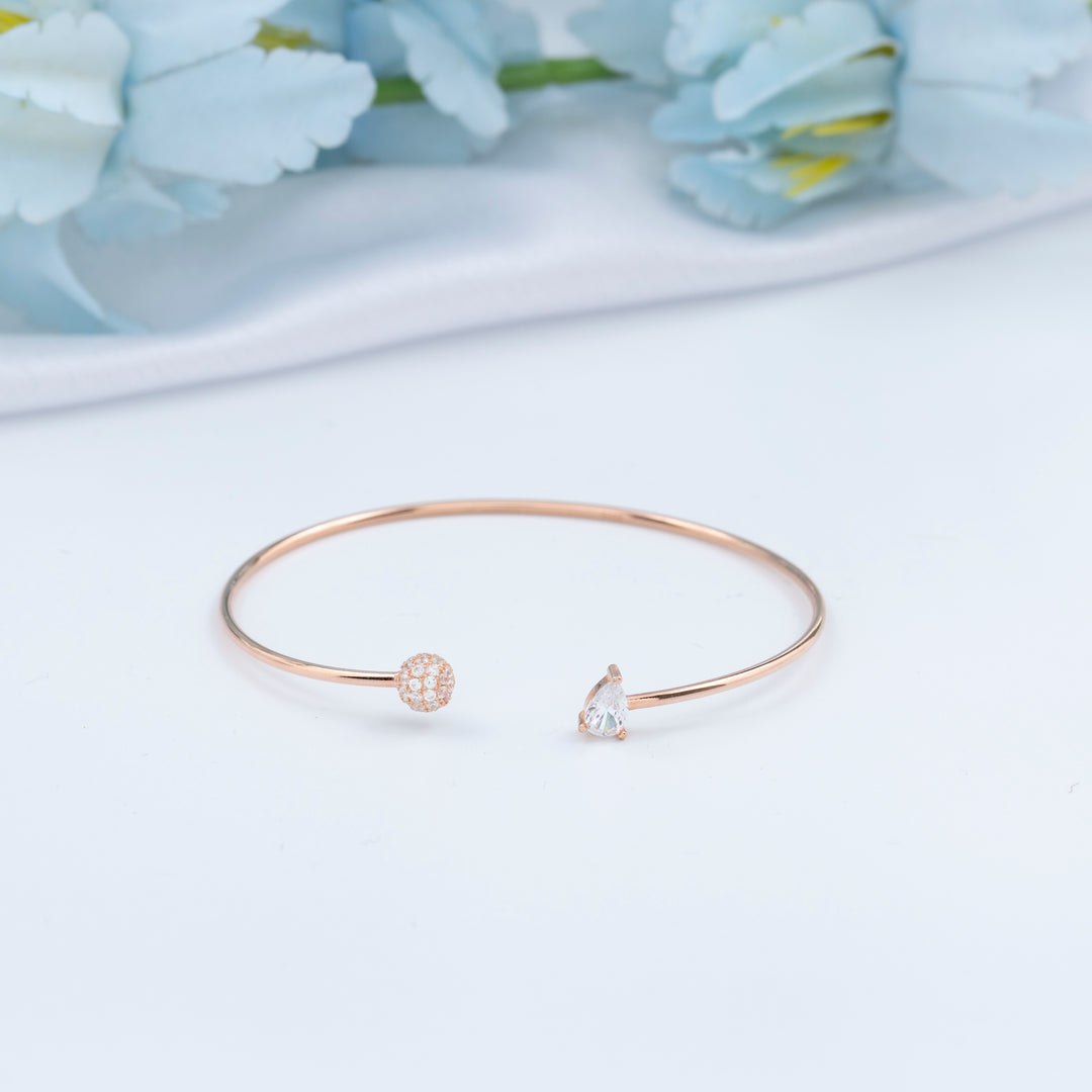 CZ Rose Gold Kada Design | Indian Jewellery for Women| Office Wear