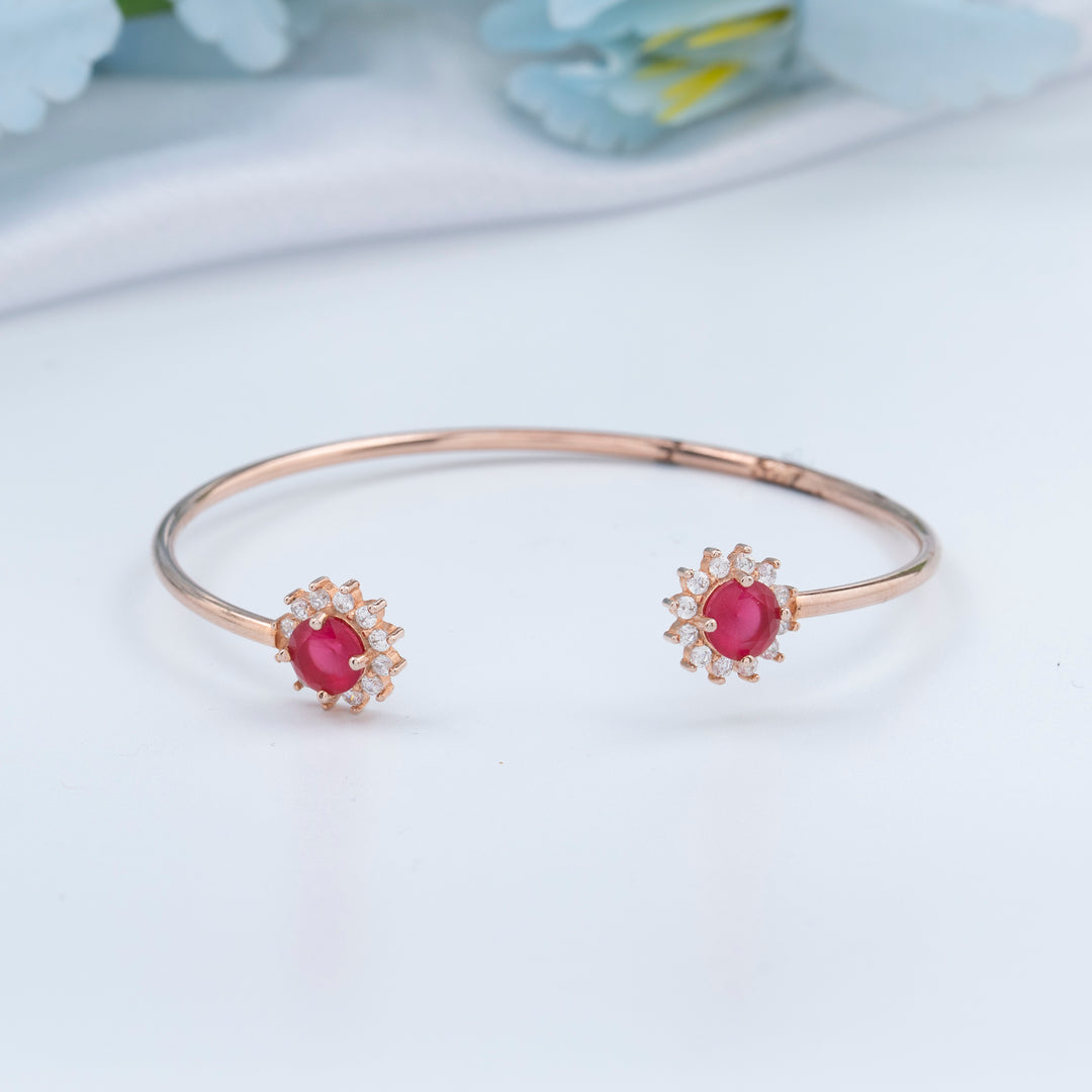 CZ Rose Gold Kada | Festive Kada Collection
