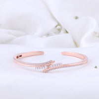 CZ Rose Gold Kada | Indian Jewellery for Women| Floral